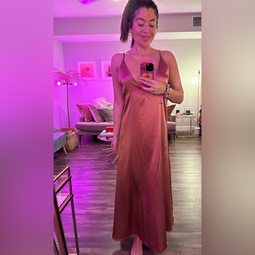 Vici | Satin Maxi Dress Small